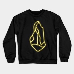 Yellow Crystal Neon Sign Crewneck Sweatshirt